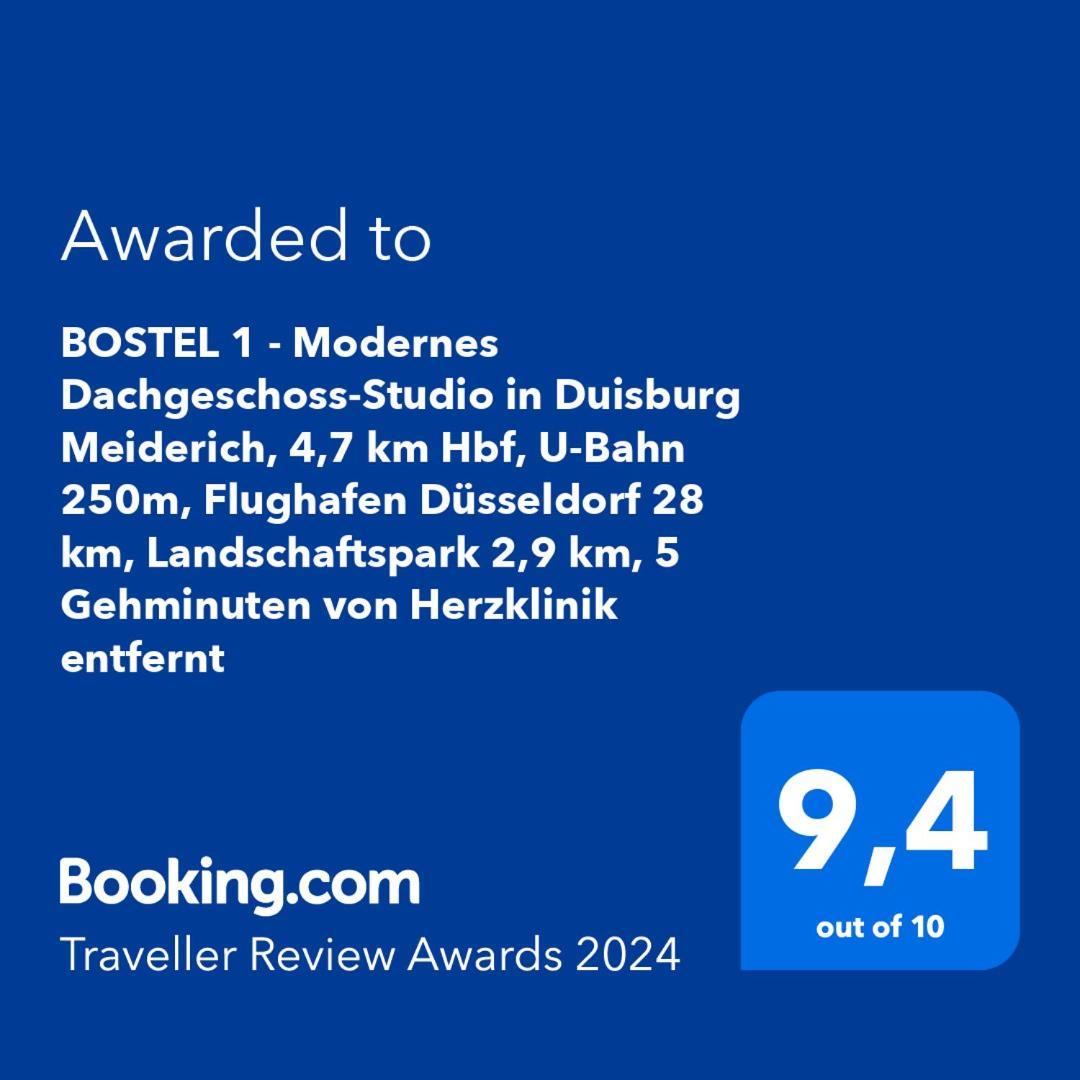 Bostel 1 - Modernes Dachgeschoss-Studio In Duisburg Meiderich, 4,7 Km Hbf, U-Bahn 250M, Flughafen Duesseldorf 28 Km, Landschaftspark 2,9 Km, 5 Gehminuten Von Herzklinik Entfernt 外观 照片